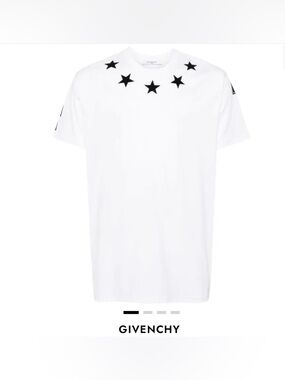 ✨Givenchy✨White T-Shirt with Black Stars